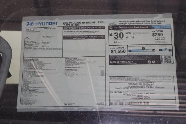 2027 Hyundai PALISADE HYBRID SEL 7P AWD