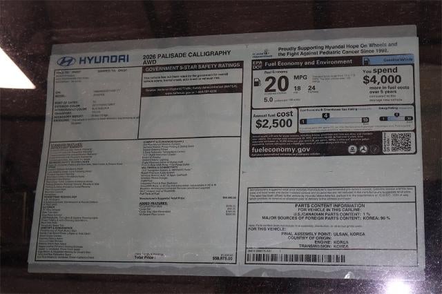 2026 Hyundai PALISADE Calligraphy AWD