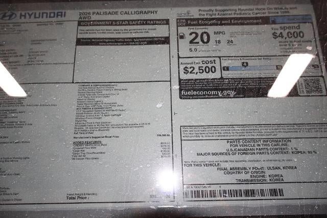 2026 Hyundai PALISADE Calligraphy AWD