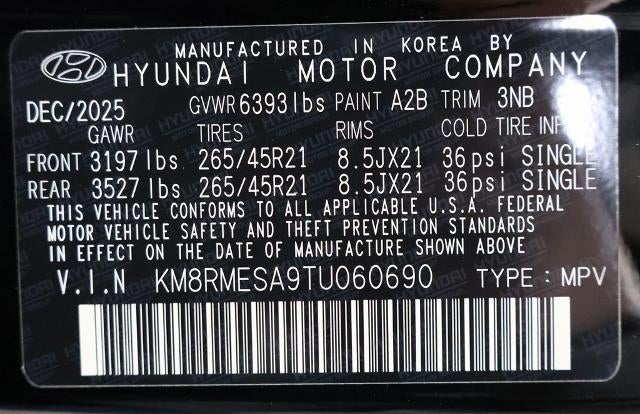 2026 Hyundai Palisade Hybrid Calligraphy AWD