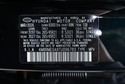 2026 Hyundai Palisade Hybrid Calligraphy AWD