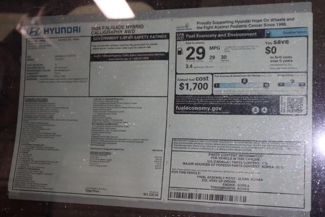 2026 Hyundai Palisade Hybrid Calligraphy AWD