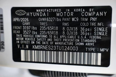 2026 Hyundai PALISADE SEL Premium 7P AWD