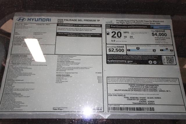 2026 Hyundai PALISADE SEL Premium 7P AWD