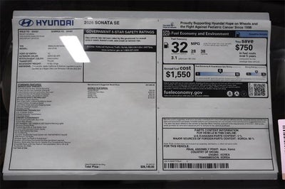 2026 Hyundai SONATA SE FWD