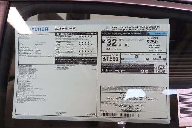 2026 Hyundai SONATA SE FWD
