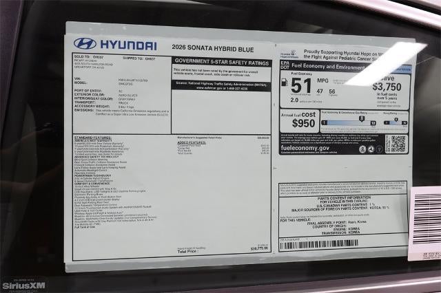 2026 Hyundai SONATA Hybrid Blue FWD