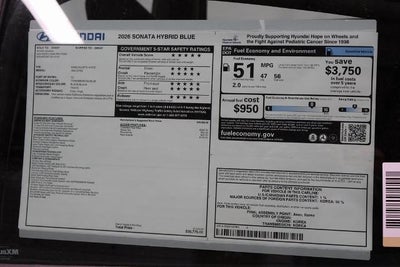 2026 Hyundai SONATA Hybrid Blue FWD