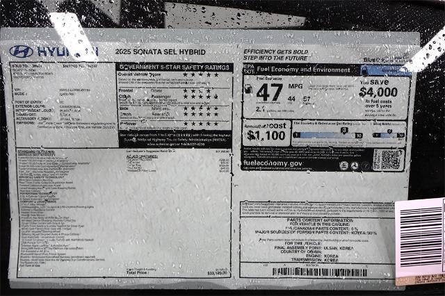 2025 Hyundai SONATA Hybrid SEL FWD