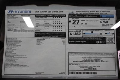 2026 Hyundai SONATA SEL Sport AWD