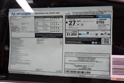 2026 Hyundai SONATA SEL Sport AWD