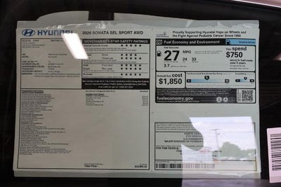 2026 Hyundai SONATA SEL Sport AWD
