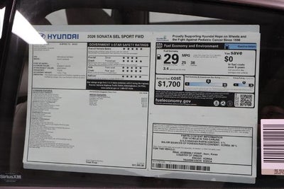 2026 Hyundai SONATA SEL Sport FWD