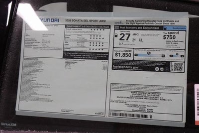 2026 Hyundai SONATA SEL Sport AWD