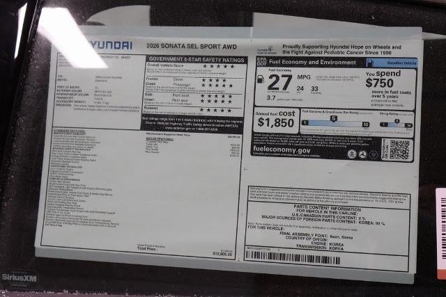 2026 Hyundai SONATA SEL Sport AWD