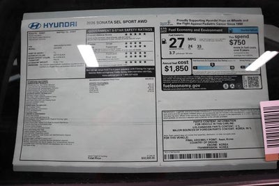 2026 Hyundai SONATA SEL Sport AWD
