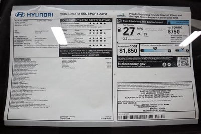 2026 Hyundai SONATA SEL Sport AWD