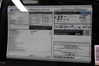 2026 Hyundai SONATA SEL Sport AWD