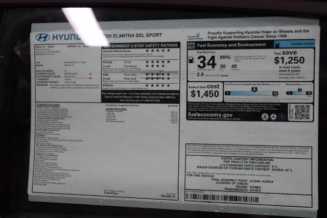 2026 Hyundai ELANTRA SEL Sport IVT