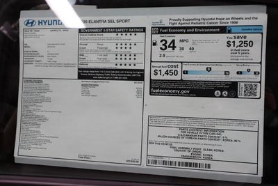 2026 Hyundai ELANTRA SEL Sport IVT