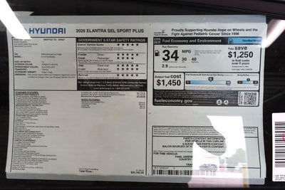 2026 Hyundai ELANTRA SEL Sport Plus Sedan