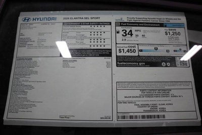 2026 Hyundai ELANTRA SEL Sport IVT