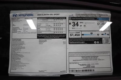 2026 Hyundai ELANTRA SEL Sport IVT