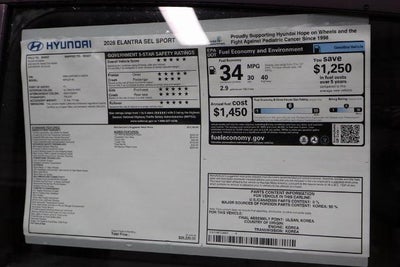 2026 Hyundai ELANTRA SEL Sport IVT