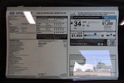2026 Hyundai ELANTRA SEL Sport Plus Sedan