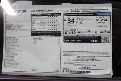 2026 Hyundai ELANTRA SEL Sport IVT