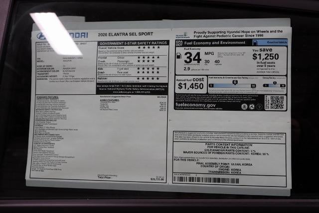 2026 Hyundai ELANTRA SEL Sport IVT