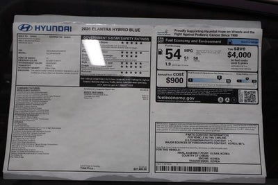 2026 Hyundai ELANTRA Hybrid Blue Sedan