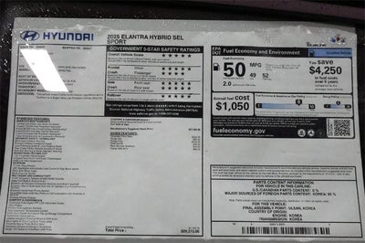 2025 Hyundai ELANTRA Hybrid SEL Sport DCT