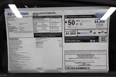 2025 Hyundai ELANTRA Hybrid SEL Sport DCT