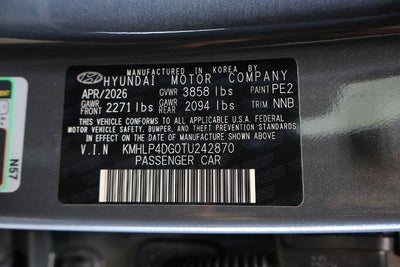 2026 Hyundai ELANTRA Limited Sedan