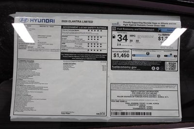 2026 Hyundai ELANTRA Limited IVT
