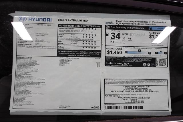 2026 Hyundai ELANTRA Limited IVT