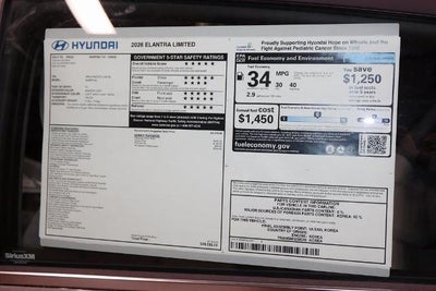 2026 Hyundai ELANTRA Limited IVT