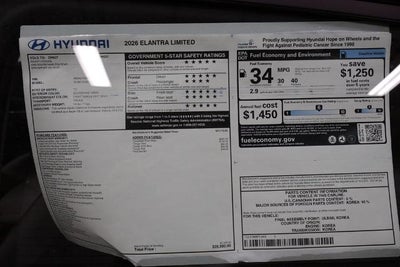 2026 Hyundai ELANTRA Limited IVT