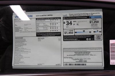 2026 Hyundai ELANTRA Limited IVT