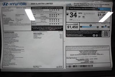 2026 Hyundai ELANTRA Limited IVT