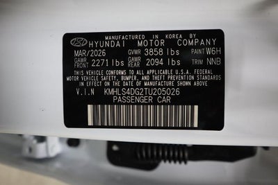 2026 Hyundai ELANTRA SEL Sport Premium Sedan
