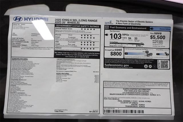 2025 Hyundai IONIQ 6 SEL AWD