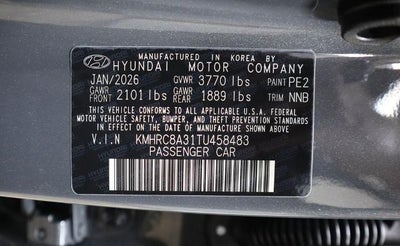 2026 Hyundai VENUE SEL FWD w/Two-Tone Roof