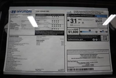 2026 Hyundai VENUE SEL FWD