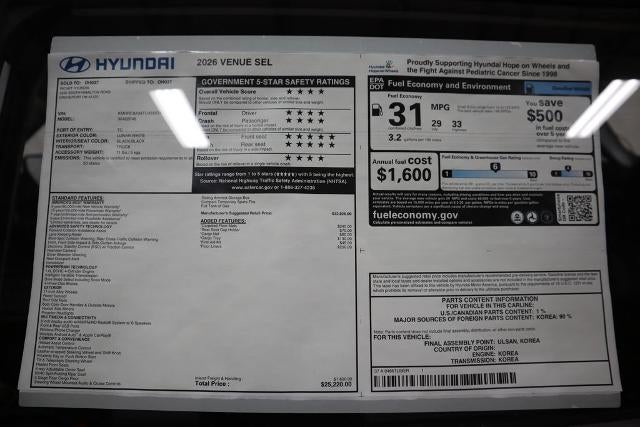 2026 Hyundai VENUE SEL FWD