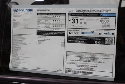 2026 Hyundai VENUE SEL FWD w/Two-Tone Roof