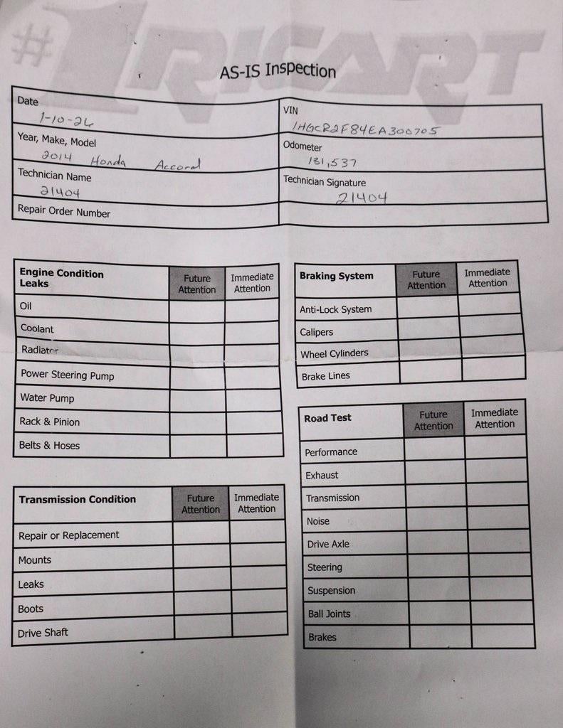 2014 Honda Accord Sedan EX-L CVT PZEV