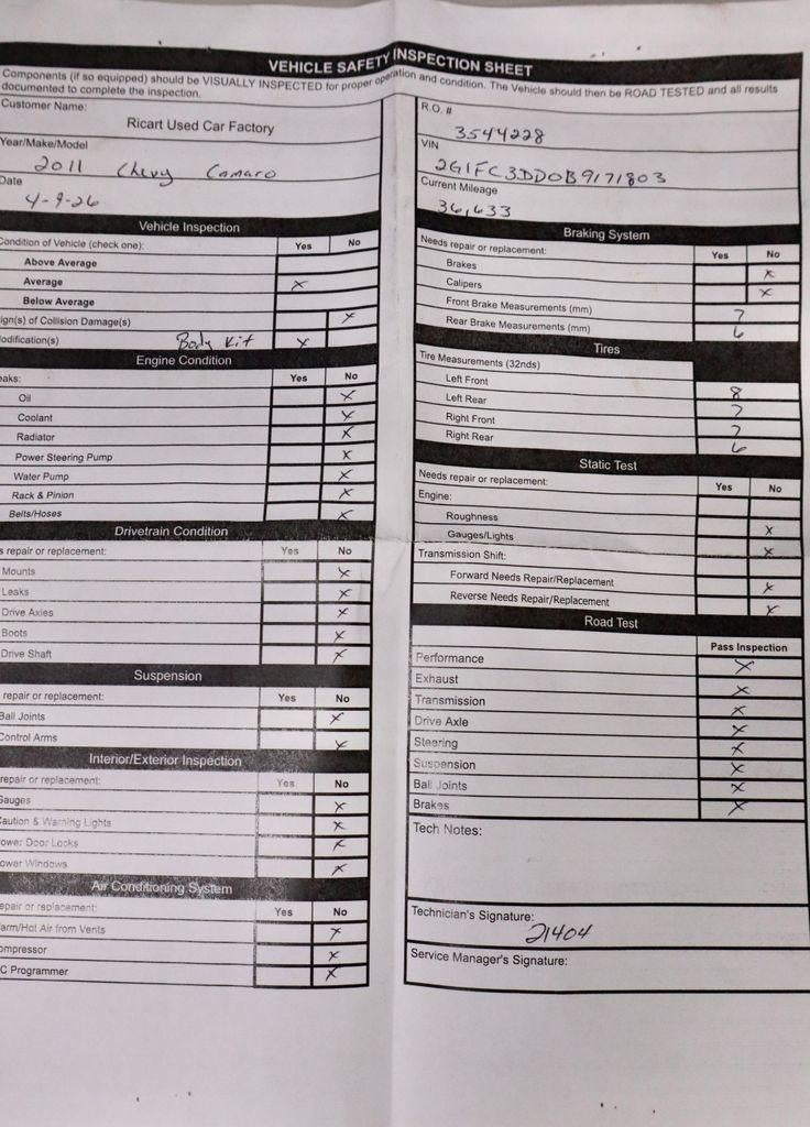 2011 Chevrolet Camaro 2LT