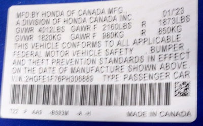 2023 Honda Civic Sedan EX